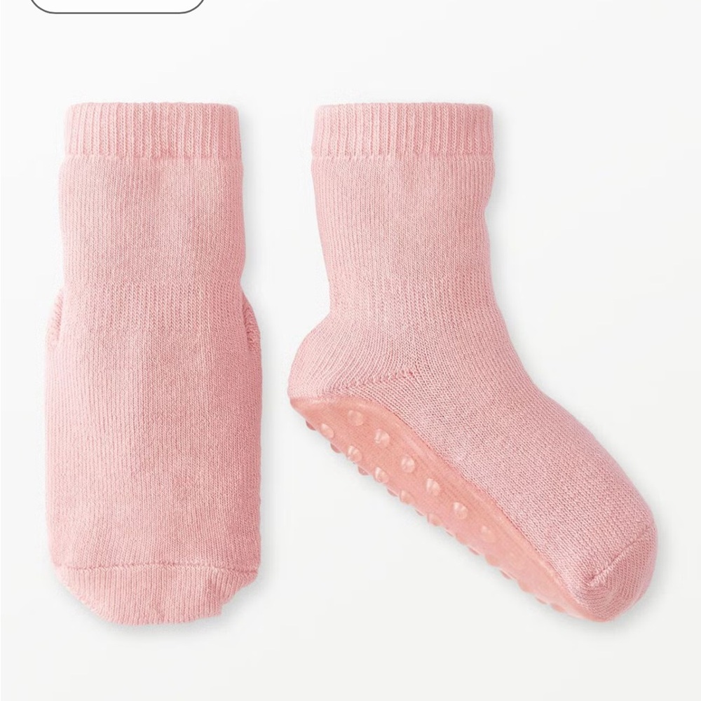Hanna Andersson Pink Toddler Swedish Grip Socks